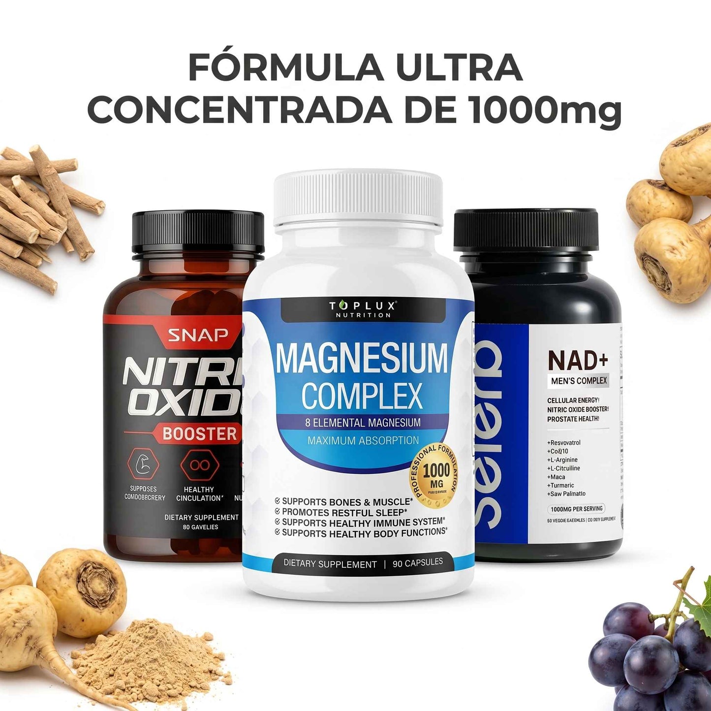 Combo Vitalidad Élite Masculina (Nitric, Selerb, Magnesium)
