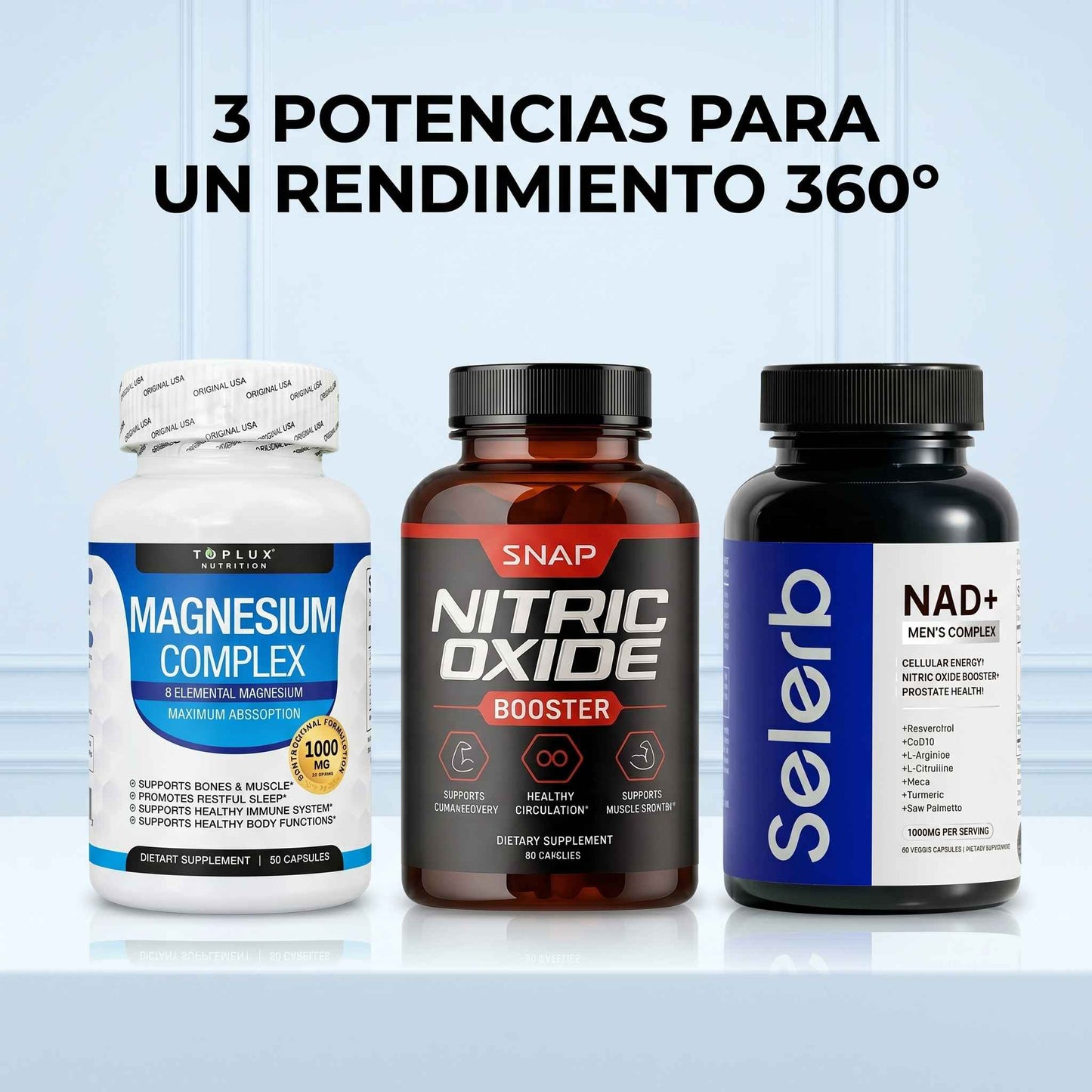 Combo Vitalidad Élite Masculina (Nitric, Selerb, Magnesium)